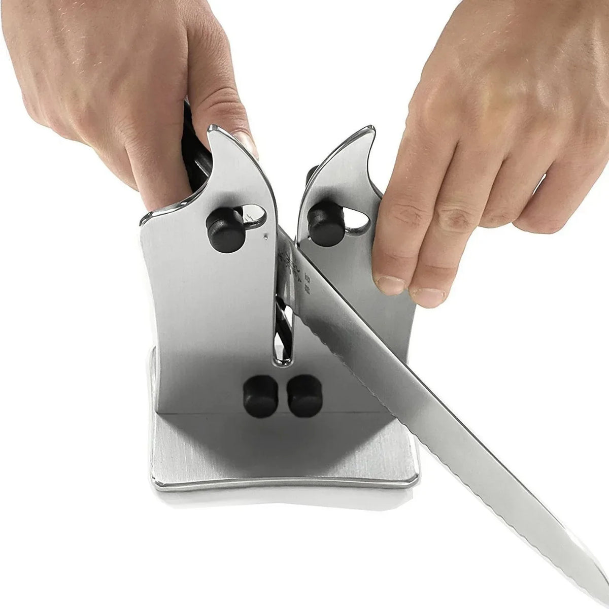 Knife Sharpener – Easy & Safe Kitchen Sharpening Tool for Chef’s and Damascus Knives