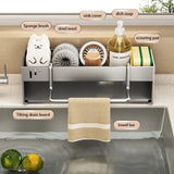 Stainless Steel Kitchen Sponge & Rag Rack – Multi-Functional Sink Drain Shelf for Scouring Pads and Steel Balls