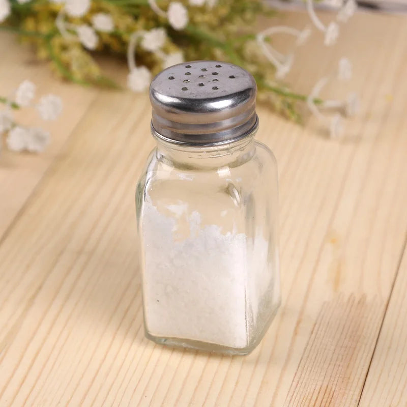 Kitchen Glass Spice Bottle Set – Mini Salt & Pepper Seasoning Jars with Lid