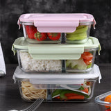 Glass Lunch Box with Lid – Sealed Fresh-Keeping Bento Container for Students, Picnic, and Microwave Use
