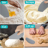 Silicone Dough Scraper Cutter with Scale – Multifunction Baking Spatula Tool