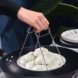 Stainless Steel Serving Tray Tongs – Heat-Resistant Plate & Pot Clamp