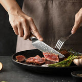HEZHEN Flagship Series 5" Steak Knife – 73-Layer Damascus Powdered Steel Japanese Style Knife