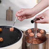 6pc Stainless Steel Meatball & Patty Maker – Press-Type Mold with Ergonomic Handle