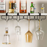 Non-Perforated Inverted Iron Hanging Wine Glass Holder – Home Bar Glass Storage Rack