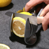 Stainless Steel Handheld Lemon & Tomato Slicer – Fruit and Onion Cutting Clip