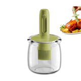 Cooking Oil Dispenser with Detachable Brush – Lightweight Glass Vinegar & Sauce Bottle