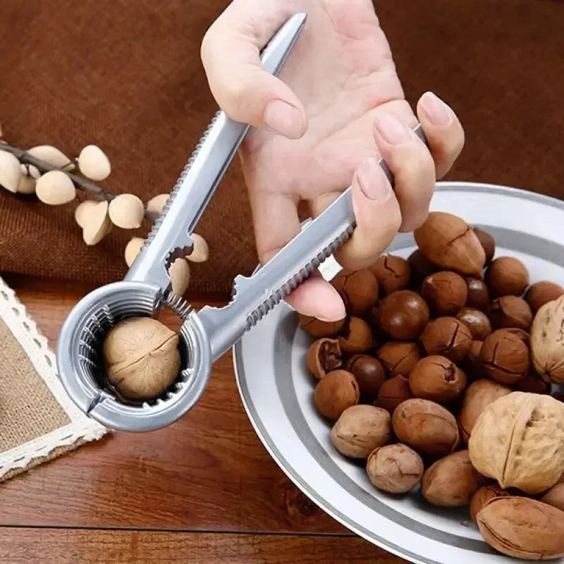 1PC Stainless Steel Multi-Functional Nut Cracker – Ergonomic Tool for Walnuts, Chestnuts & Hazelnuts