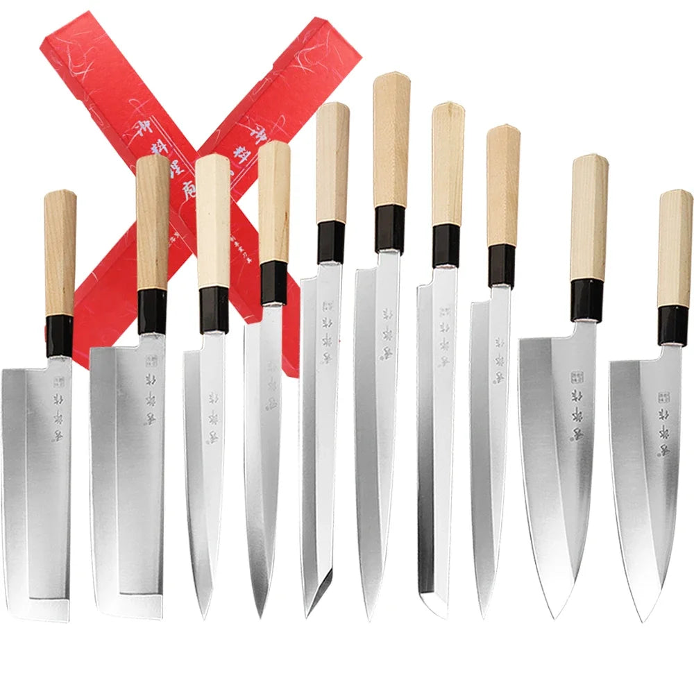 WXCOO Japanese Salmon Sashimi Knife – Professional Stainless Steel Fish & Meat Slicing Knife with Box