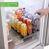 Canned Beverage Push Rack – Adjustable Drink Organizer Dispenser for Fridge