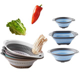 Collapsible Silicone Kitchen Storage Basket – Multi-Use Fruit & Vegetable Drainer