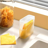 Japanese Style Tilted Transparent Lid Storage Box – Cheese, Tea, Coffee & Small Item Organizer