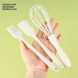 Silicone Baking Set – Cake Cream Spatula, Scraper, Egg Whisk & Oil Brush for Kitchen
