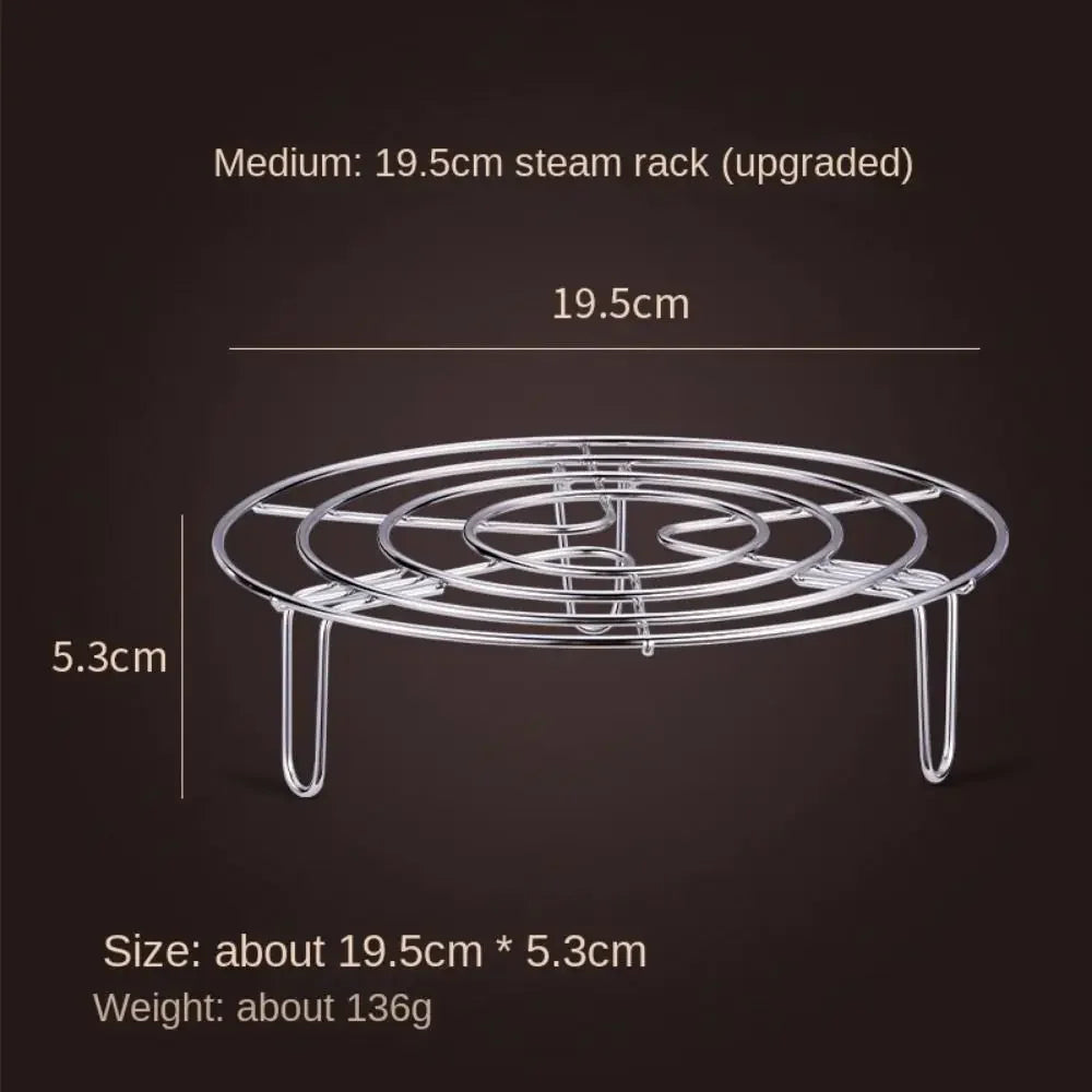 Stainless Steel Steamer Rack – Heavy Duty Round Trivet for Pots & Pressure Cookers