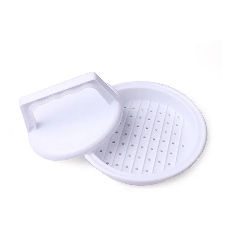 3-in-1 Non-Stick Hamburger Press Patty Maker – Meat, Beef & Veggie Burger Mold