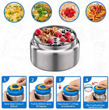 8oz Vacuum Insulated Food Jar – Wide Mouth Stainless Steel Thermo for Hot & Cold Food, Leak-Proof Kids Lunch Container