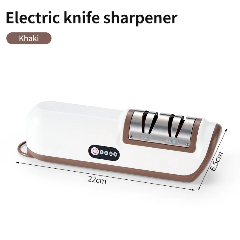 Electric Knife Kitchen Sharpener – Multifunctional 3-Gear Automatic Professional Sharpener