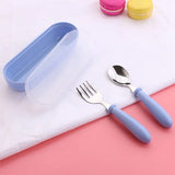 3-Piece Kids Cutlery Set – 304 Stainless Steel Spoon & Fork with Portable Case