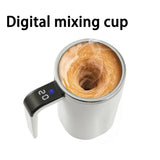 Electric Automatic Stirring Coffee Mug 380ML – Rechargeable Self-Mixing Stainless Steel Cup