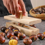 JUSTINLAU Manual Wooden Nut Opener – Heavy-Duty Walnut & Chestnut Cracker
