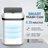 13L Contactless Smart Sensor Trash Can – Automatic Induction Garbage Bin with Odor Isolation for Kitchen & Bathroom
