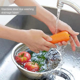 Stainless Steel Rice Washer Strainer Bowl – 304 Rice Sieve & Fruit/Vegetable Colander