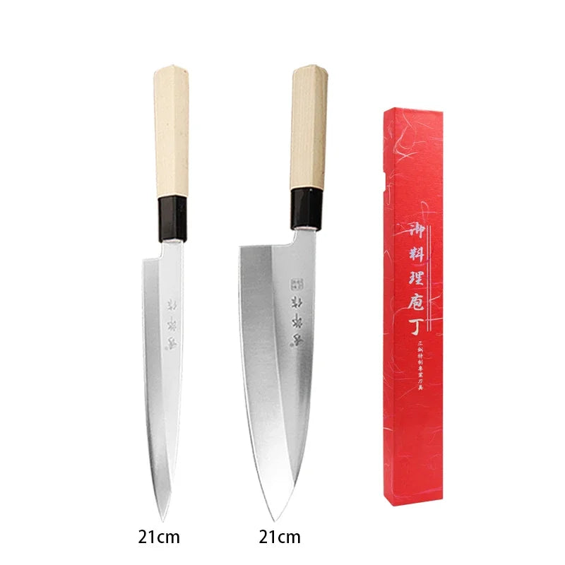 WXCOO Japanese Salmon Sashimi Knife – Professional Stainless Steel Fish & Meat Slicing Knife with Box