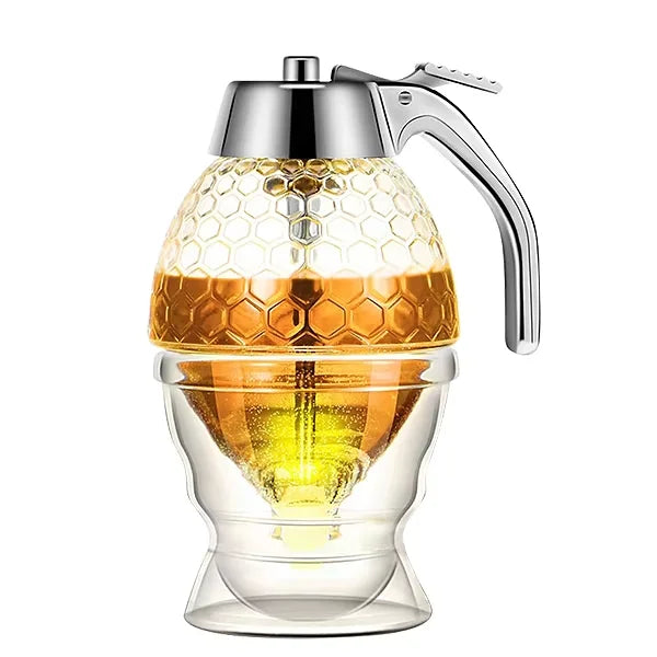 Plastic Honey Dispenser Bottle – Food-Grade Squeeze Jar with Lid & Stand
