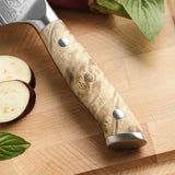 XINZUO Damascus Steel Bunka Chef Knife 5.8-Inch – 67-Layer Super Steel with Sycamore Wood Handle