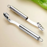 Stainless Steel Chili & Pepper Corer – Bitter Gourd Seed Remover & Core Digging Tool