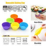 24Pcs Silicone Cupcake Baking Cups – Reusable Muffin & Cupcake Liners