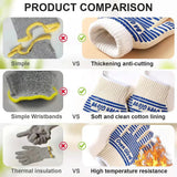 Anti-Scald Heat-Resistant Silicone Gloves – Thick Five-Finger Non-Slip Baking & BBQ Gloves