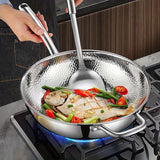 Pure Titanium Round Bottom Wok – Uncoated Non-Stick Pan for Induction & Gas