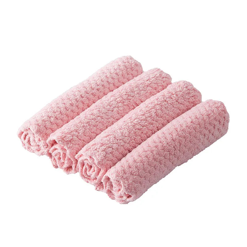 Soft Microfiber Kitchen Towels – Super Absorbent Dish Cloths for Anti-Grease Cleaning