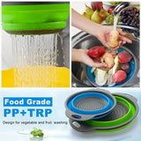 Foldable Silicone Drain Basket – Collapsible Fruit & Vegetable Washing Colander