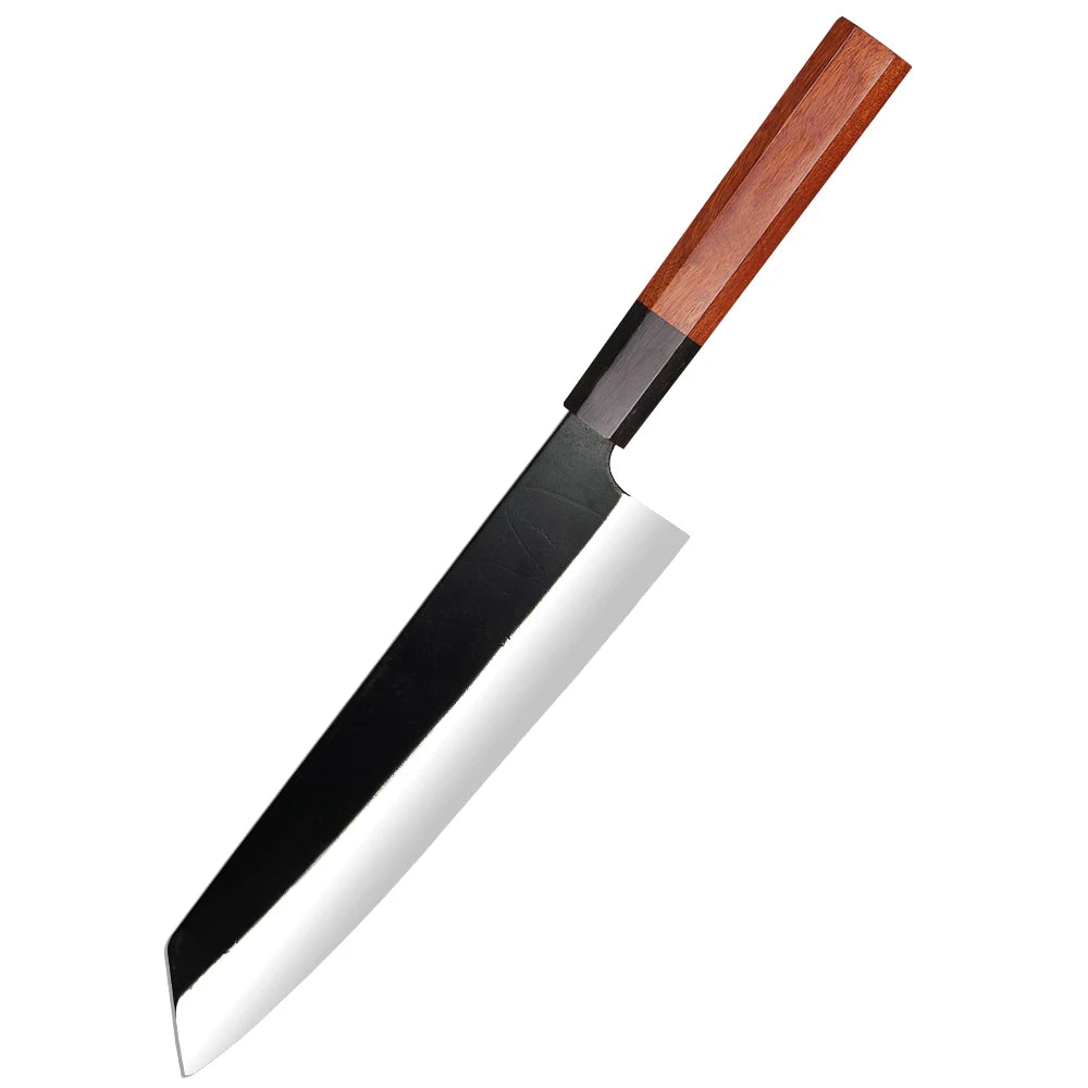 Baovim Japanese Kiritsuke Chef Knife – 8 Inch Gyuto Knife with Octagon Wooden Handle