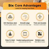 MTM 2200ml Stainless Steel Food Storage Container – Leak-Proof Airtight Bento Box with Lockable Clip