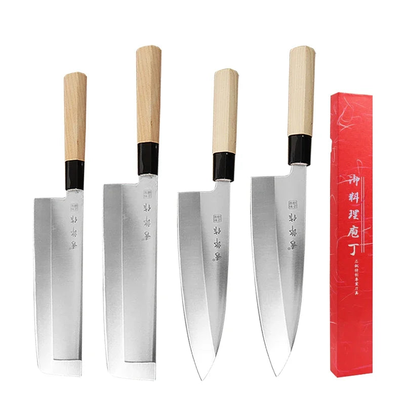 WXCOO Japanese Salmon Sashimi Knife – Professional Stainless Steel Fish & Meat Slicing Knife with Box