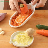 White Ceramic Manual Grinding Tool – Garlic & Ginger Paste Plate