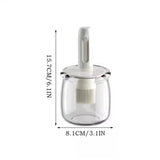 Cooking Oil Dispenser with Detachable Brush – Lightweight Glass Vinegar & Sauce Bottle