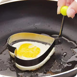 New Stainless Steel Fried Egg Mold – Heart Pancake & Omelette Maker
