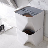 Sorting Garbage Can – Stackable Household Trash Bin with Lid for Kitchen & Living Room