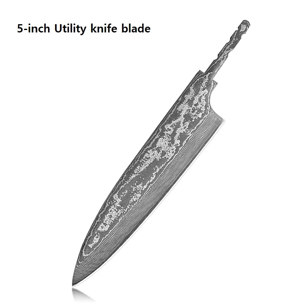 F.YOUNG DIY VG10 Damascus Steel Knife Blank – 67-Layer Hand-Forged Japanese Chef Blade (No Handle)