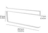 No-Punch Paper Roll Holder & Towel Rack – Hanging Cling Film Storage Shelf for Kitchen & Bathroom