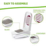 Vegetable Chopper with Storage Container – Onion & Fruit Dicer with Stainless Steel Blades
