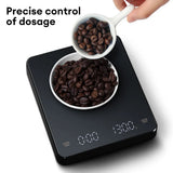 Digital Coffee Scale with Timer – High-Precision Espresso Scale 0.1g USB Rechargeable (3kg Max)