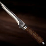 Damascus Boning Chef Knife – 10Cr15MoV Steel Kitchen Knife with Solid Wood Handle