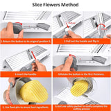 LMETJMA Ultra Sharp Mandoline Slicer – Adjustable Vegetable & Fruit Cutter
