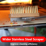 SHANGPEIXUAN Pizza Oven Copper Brush – Stainless Steel Handle Grill & Oven Scraper