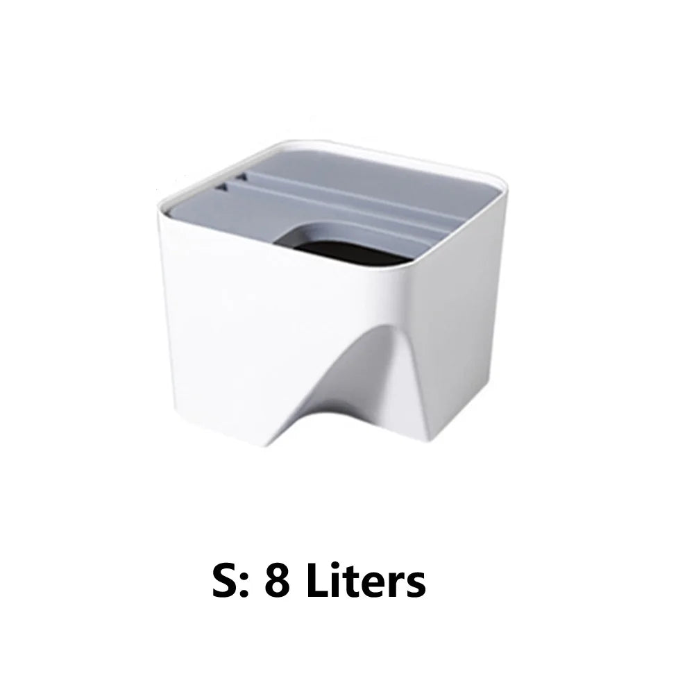 Sorting Garbage Can – Stackable Household Trash Bin with Lid for Kitchen & Living Room